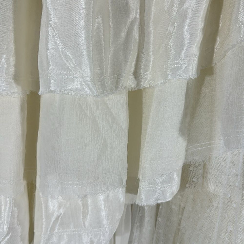 FREE PEOPLE REALITY CHECK TIERED MIDI SKIRT IN IVORY XL NWT - Picture 10 of 10